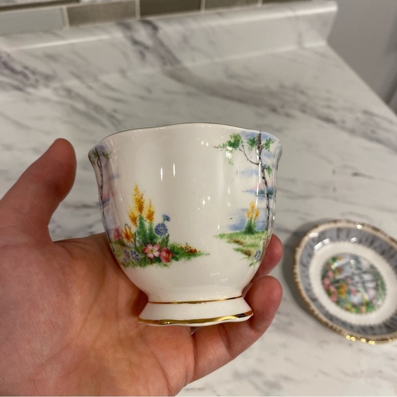 Vintage Royal Albert Silver Birch bone china teacup & saucer - Picture 11 of 12